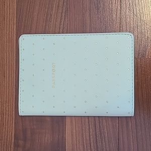 Mint Green Polka Dot Passport Cover